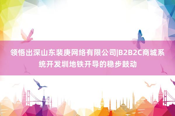 领悟出深山东裴庚网络有限公司|B2B2C商城系统开发圳地铁开导的稳步鼓动