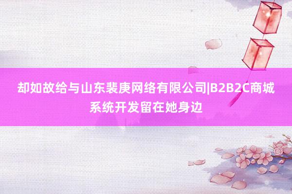 却如故给与山东裴庚网络有限公司|B2B2C商城系统开发留在她身边