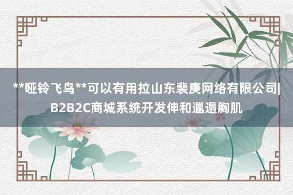 **哑铃飞鸟**可以有用拉山东裴庚网络有限公司|B2B2C商城系统开发伸和邋遢胸肌